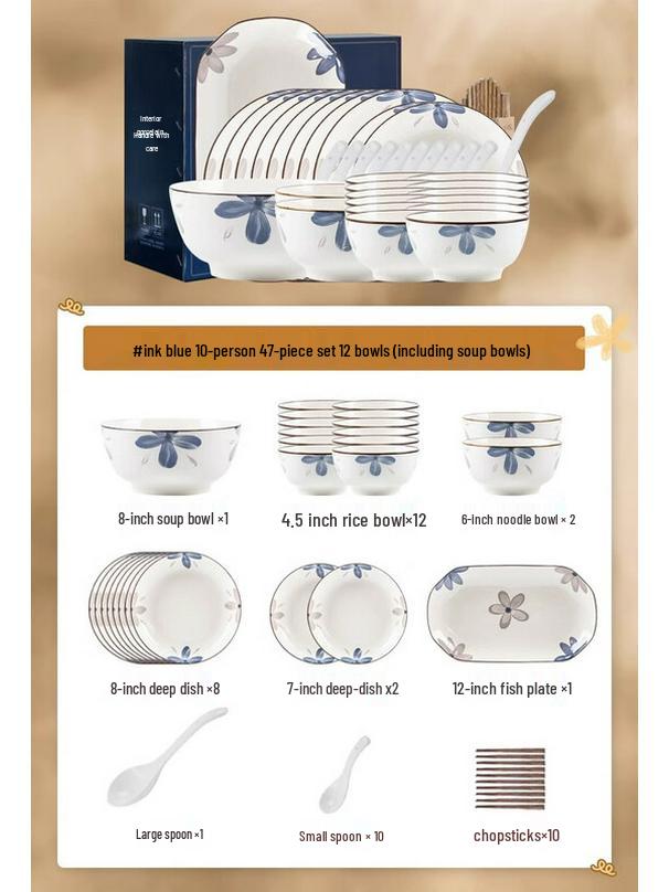 Kangmo Japanese Ceramic Dinnerware Set