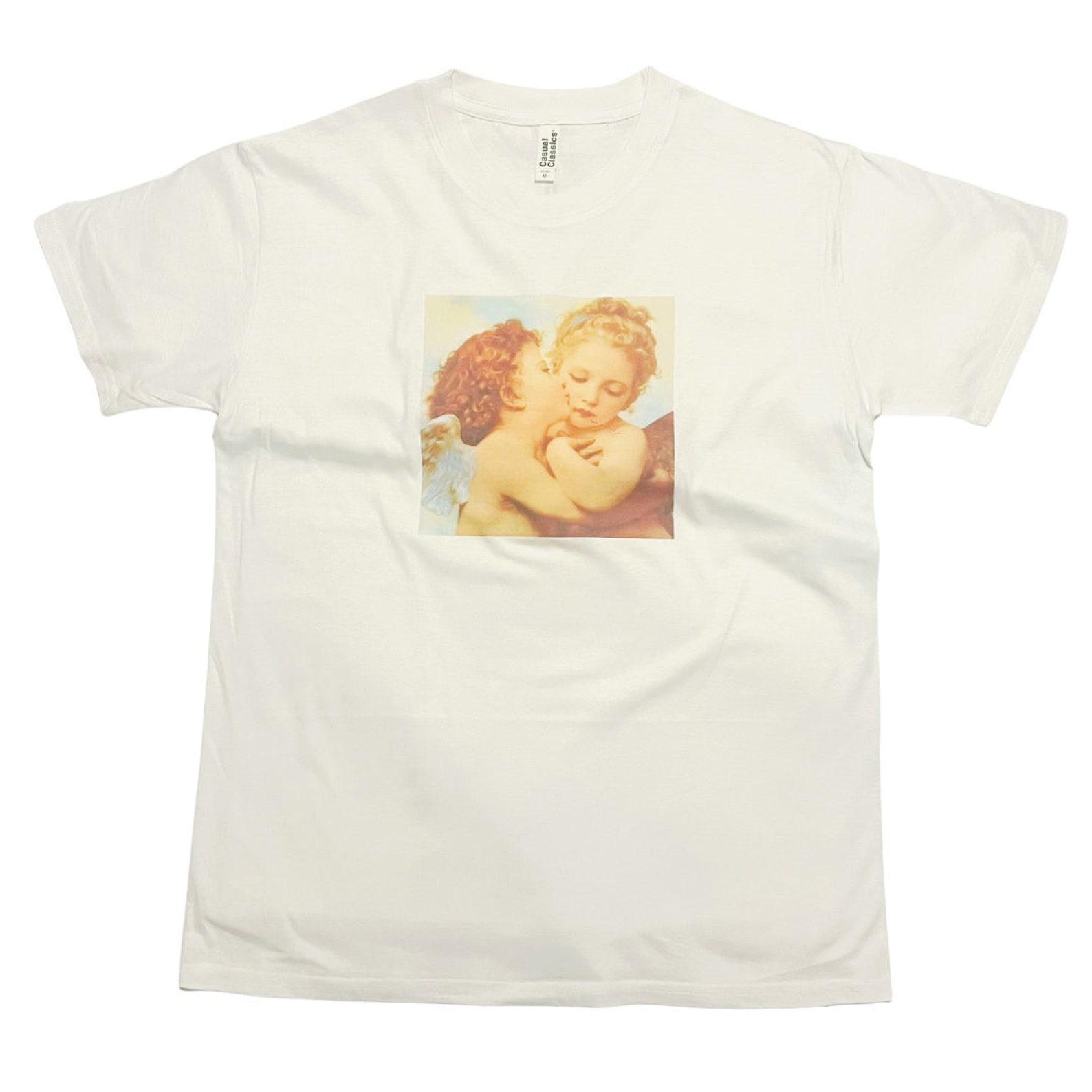 L Amour et Psyché T-Shirt: William Bouguereau Painting, Aesthetic Art XL