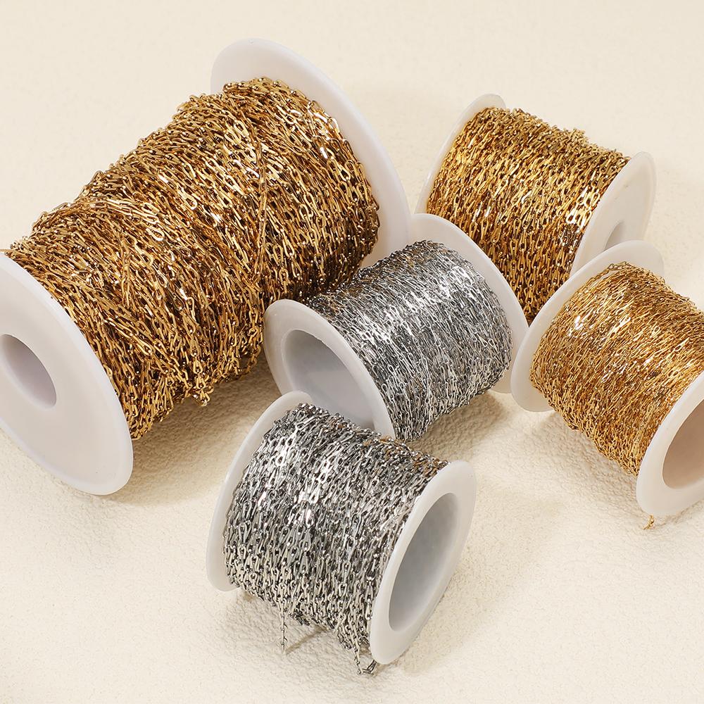 1 Meter Stainless Steel Tough U Shape Chains for DIY Handmade Bracelets Necklace Jewelry Findings Body Chain Earrings Making