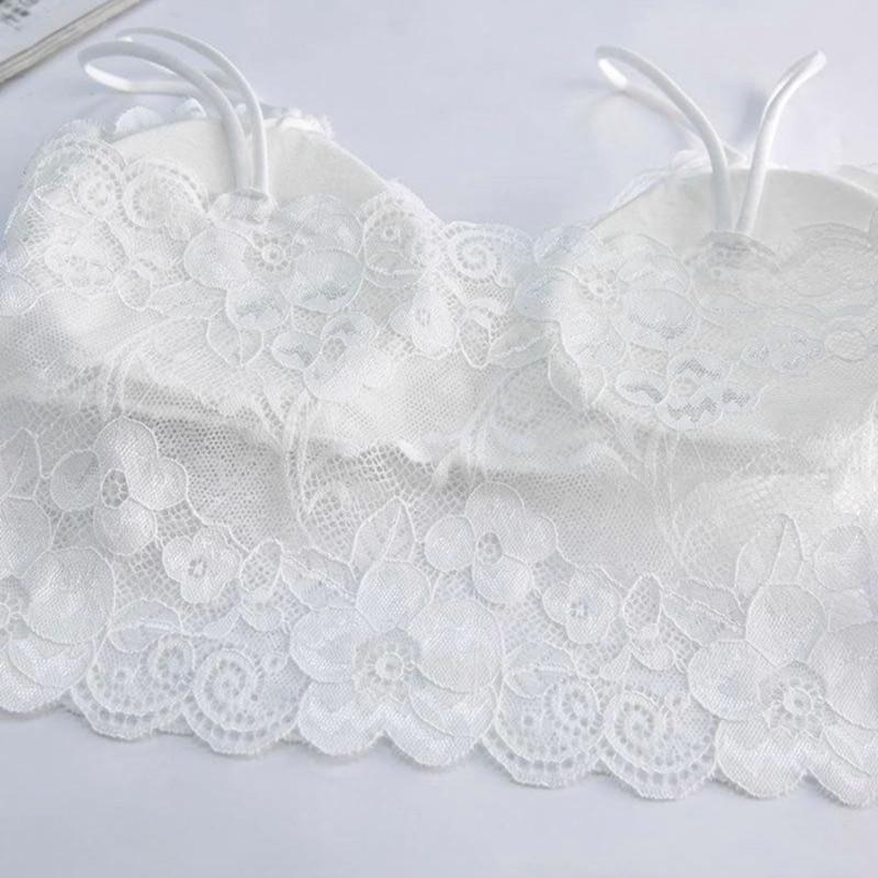 Lace Bra Wrapped Chest Beauty Back Underwear Women Fashion Belt Chest Padded Camisole