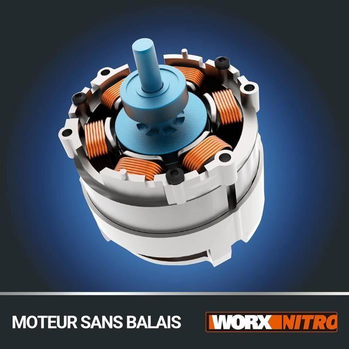 WORX NITRO - Meuleuse D'angle Sans Fil 20V - WX812 - 125 Mm
