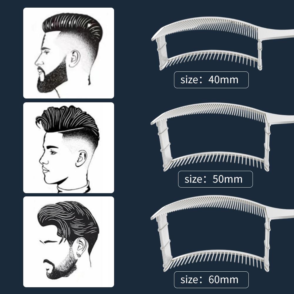 Nouveau peigne de positionnement incurvé résistant à la chaleur pour tondeuse à cheveux, peigne de mélange pour salon professionnel, outils de coiffure
