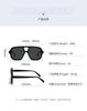 Classic Retro Double Bridge Square Pilot Sunglasses Fashion Women's UV Protection Eyeglasses Men's Outdoor Driving Eyewear