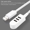 3 In 1 Splitter Usb Multi-function 3A Charger Portable Converter Extension Line Expansion Multi-port HUB Data Cable