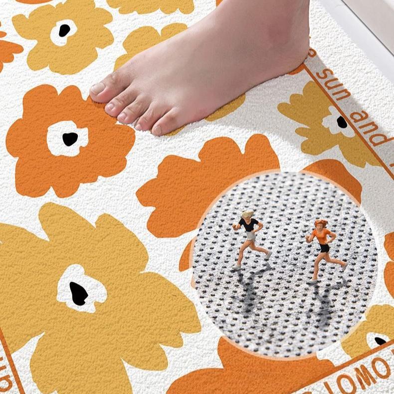 Household Carpet Door Mat Non-slip Foot Mat Bedroom Bedside Blanket Living Room Sofa Coffee Table Bathroom Toilet Floor Mat