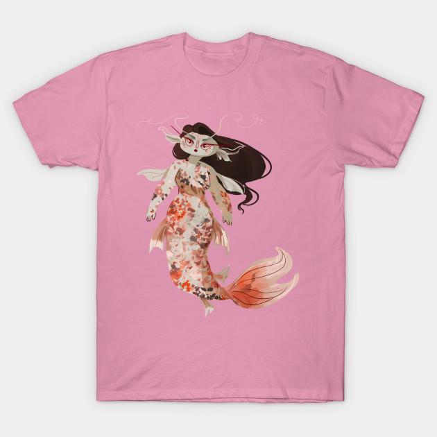 T Shirt Women Koi Mermaid Harajuku Print Kawaii Tshirt Summer Short Sleeve Female T-Shirt Top Tee