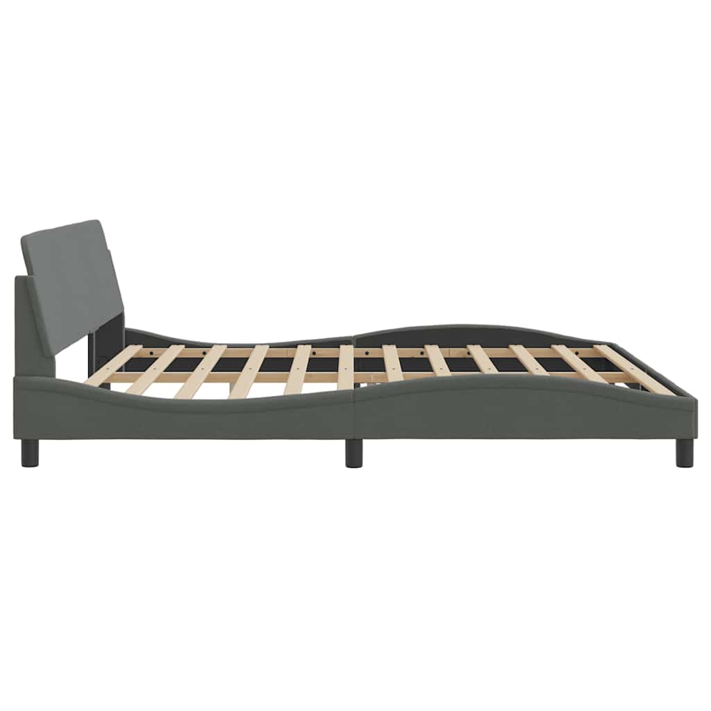 Dover Bed Frame Dark Grey 193 x 203 cm Fabric