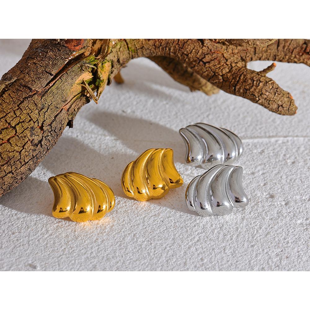 Yhpup Stainless Steel New Geometric Fashion Stud Earrings Minimalist Metal Prevent Allergy Charm Daily Jewelry High Quality Gift
