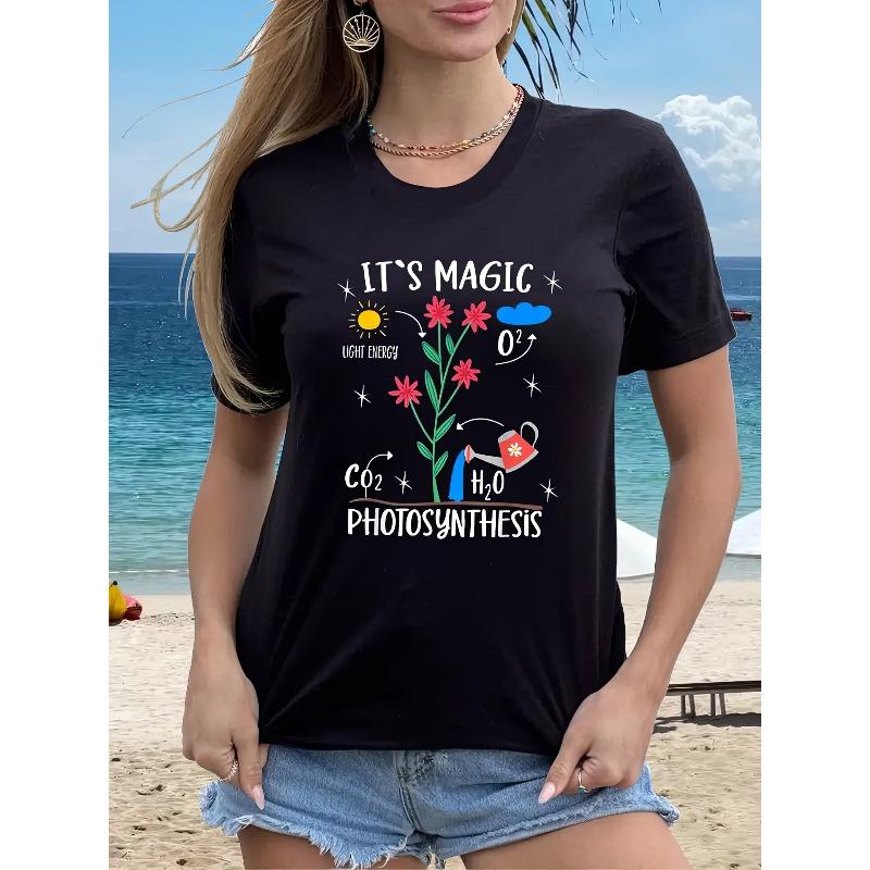 

European sizes Casual Short-Sleeve Crew Neck T-Shirt with Graphic Print, Perfect for Summer And Spring, Designed for Women 4XL