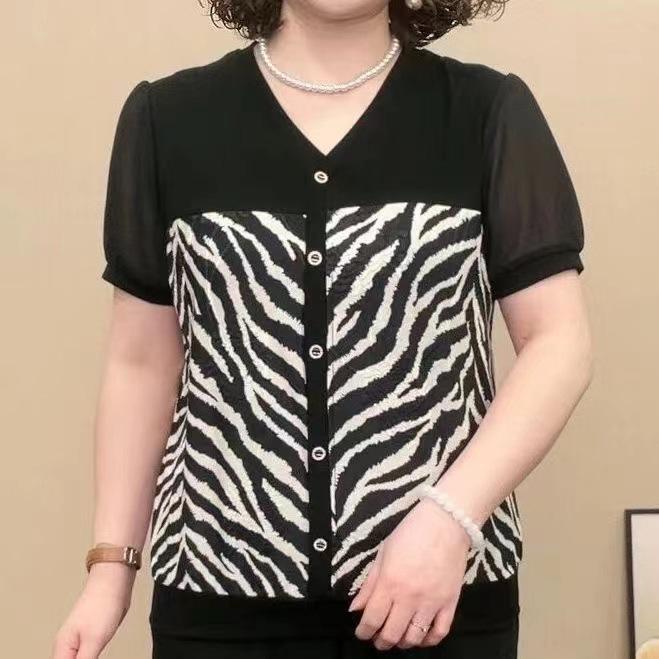 

Summer new versatile short-sleeved top T-shirt women s fashion loose, light and breathable bottoming shirt 4XL