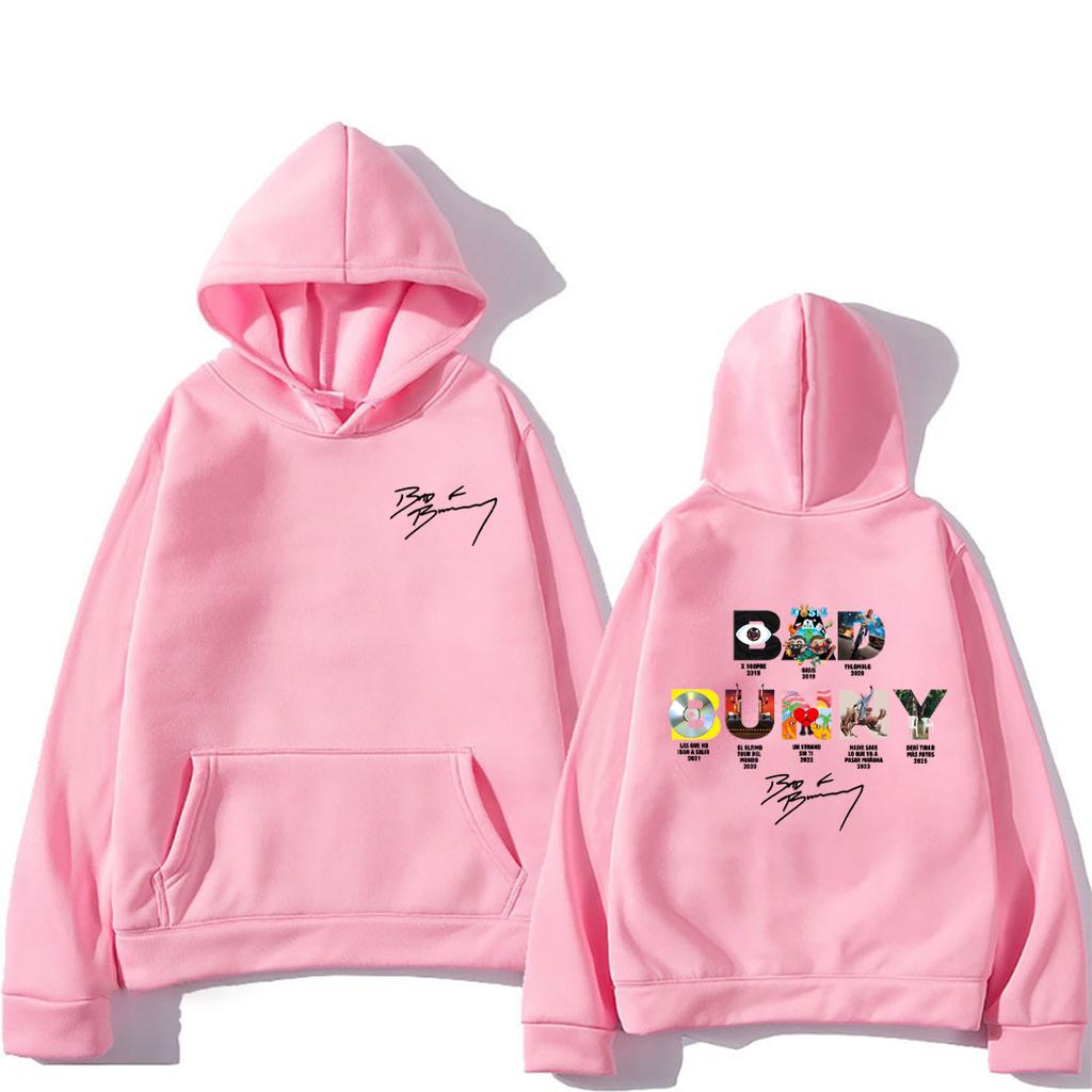 Bad Bunny Album Tour Grafik Hoodie Herren Damen Vintage Sweatshirts Langarm Fleece Mode Streetwear Kleidung
