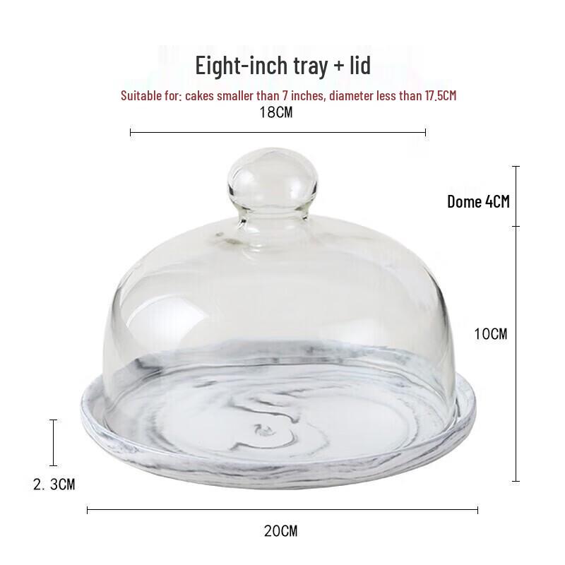 European Style Glass Cake Stand with Dome Lid