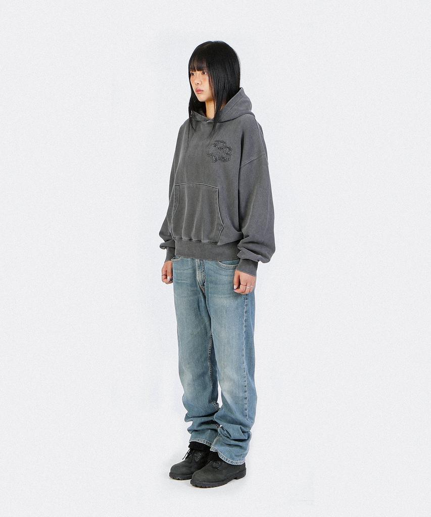 Logo Applique Hoodie Pigment Charcoal