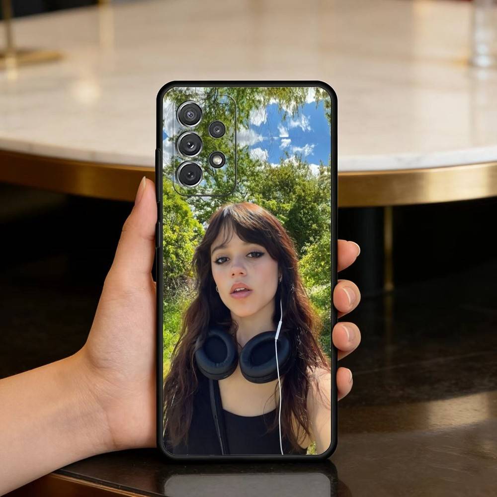 J-Jenna O-Ortega-GA Soft Silicone Black Cover Phone Case For Samsung Galaxy A73,A72,A71,A70,A53,A52,A51