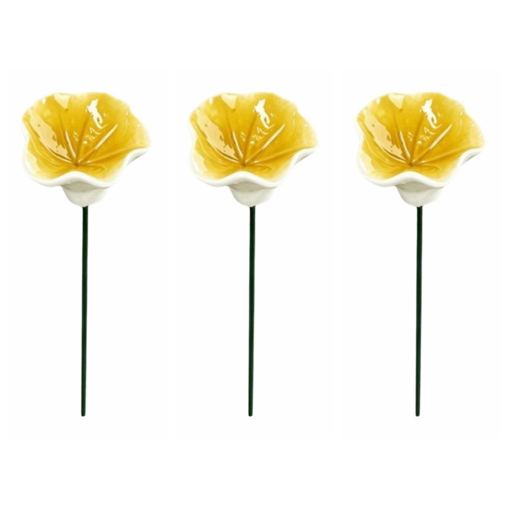 3pcs Garden Decoration Bee Watering Station Flower Shape Insect Drinking Cup Outdoor