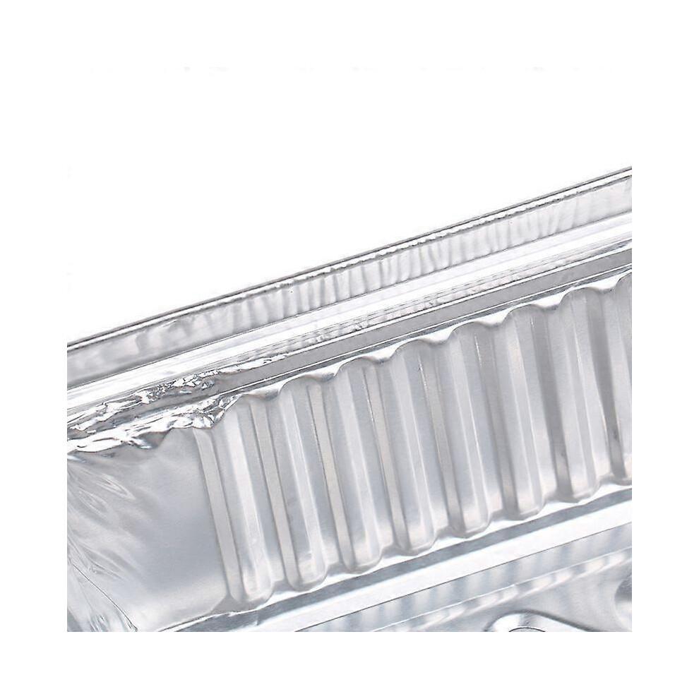 (20 Stück, F130L) 20 Stück Schale Aluminiumfolie Schale Heißluftfritteuse Dose Grill Backen Einwegbedarf