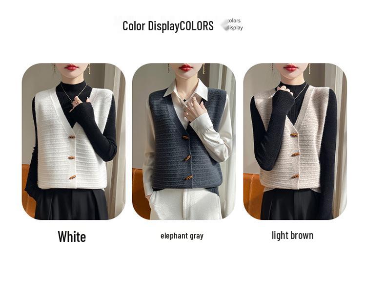 Women's Cable Knit Cardigan Vest - Autumn/Winter Japanese Style Layering Sweater, Sleeveless Shawl Outerwear.