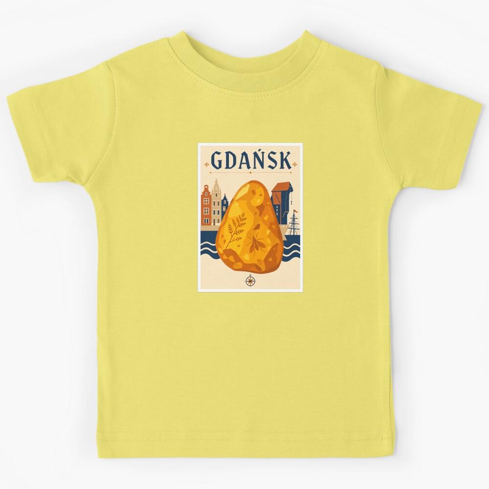 Gdansk Amber Baltic Travel Poster Kids T-Shirt 110