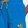 Adidas Originals Velour Track Pants With Embroidered Trefoil Logo And Elastic Slim Fit Women Bottoms Blue IB2048
