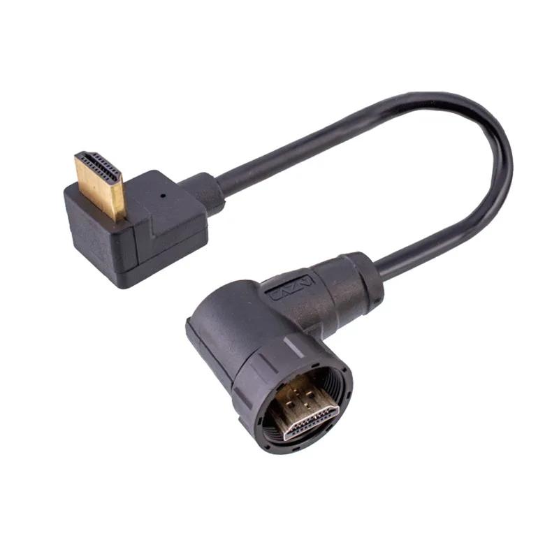 Industrial 0.3M 1M 2M Extension Cable Waterproof HDMI2.0 Connector HdmI-compatible Panel Socket 4K High-definition Data Adapter