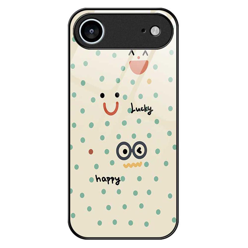 For iPhone 17 Air Case PC TPU Tempered Glass Pattern Printing Anti Drop Phone Back Cover