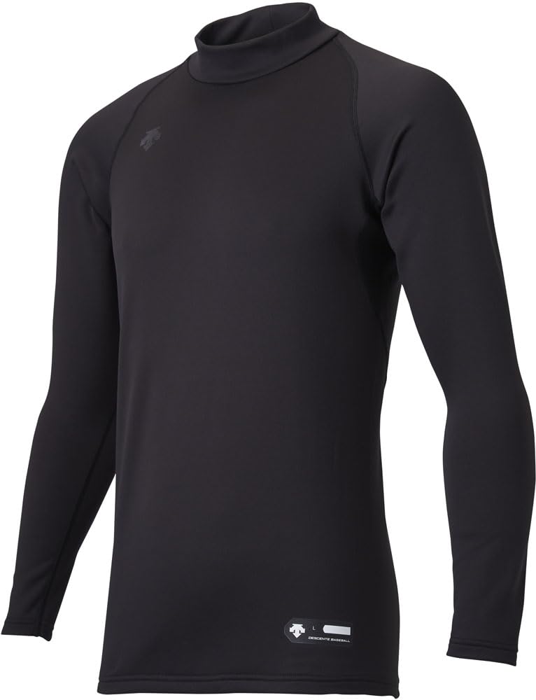 DESCENTE Baseball Undershirt High Neck Long Sleeve Size L STD-658B Men's Undershirt, Black,