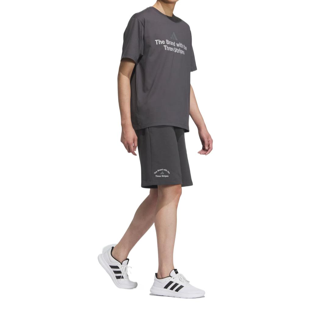 Adidas Gfx Knit Shorts Comfortable Versatile Fashion Soft Casual Shorts Men Shorts Solid-Gray KF0131