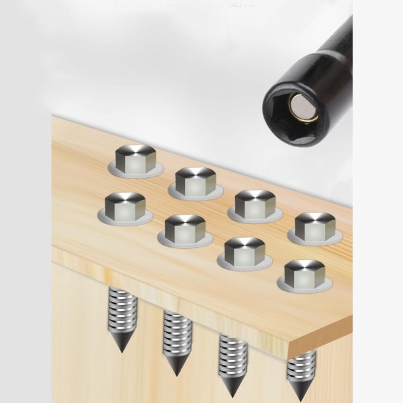 13Piece Practical Hex Head Drill Bit Set Magnetic Nut Driver with Quick Releases Extensions for Drills