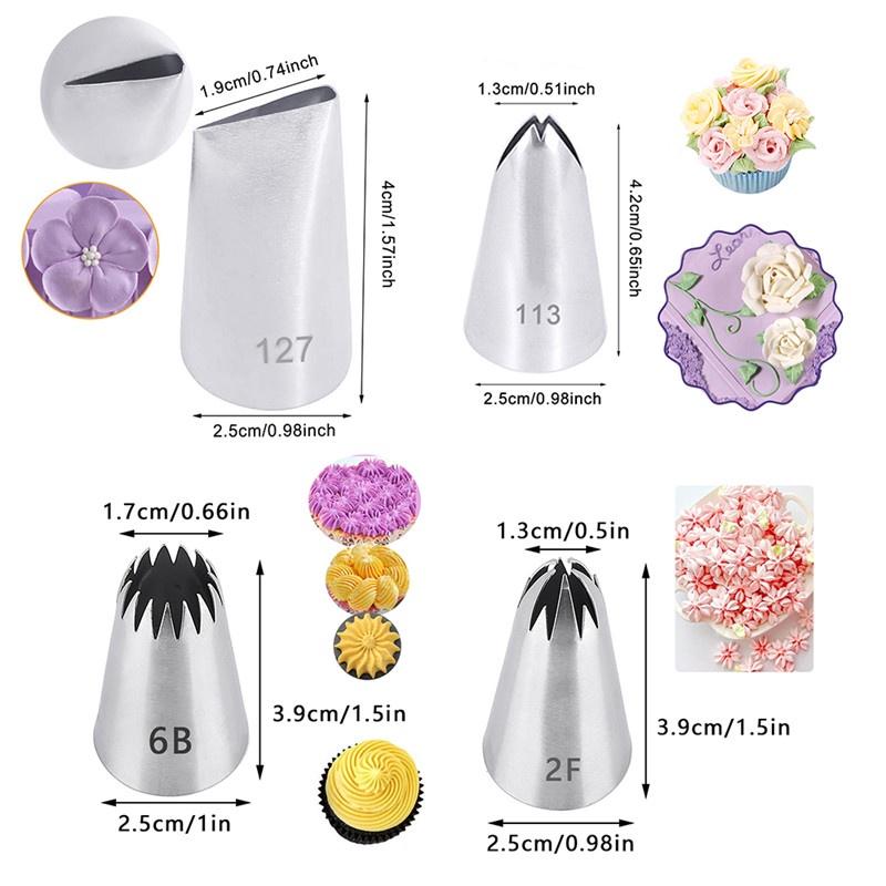 13 Styles Large Icing Piping Nozzles for Decorating Cake Baking Cookie Cupcake Piping Nozzle Stainless Steel Pastry Tips tools