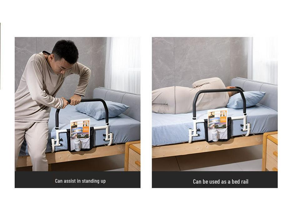Foldable Bedside Handrail for Elderly & Disabled - Safe Stand-Up Aid