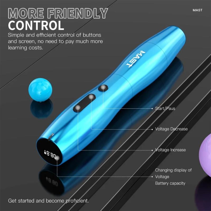 Wireless Rotary Tattoo Pen Machine - Rechargeable Dual Battery, Tattoo Equipment for Artists