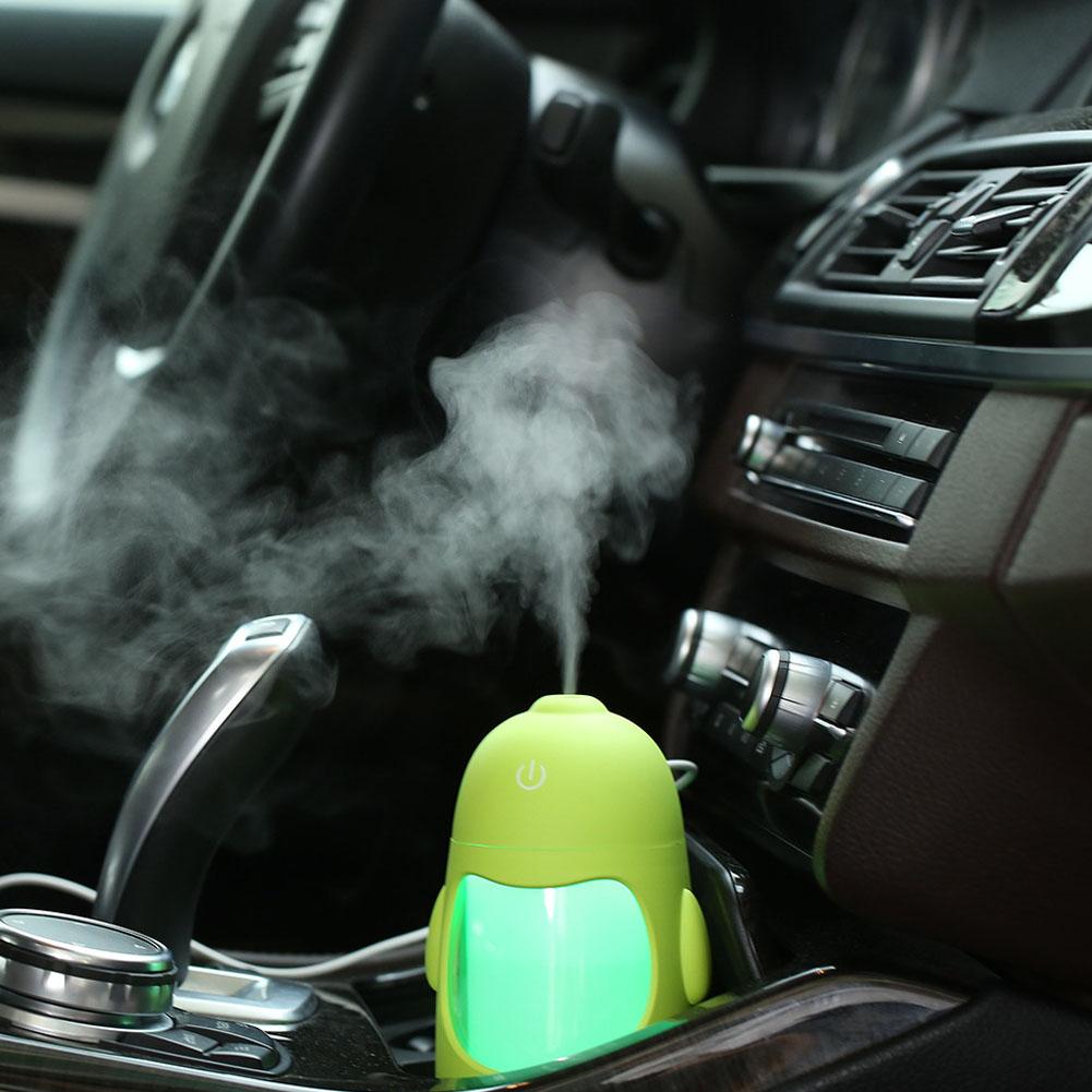 Cute Cartoon Penguin Shape 7 Colors Change Mini Air Humidifier