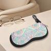 2D-Bohemian Floral Pattern Soft Eyewear Pouch, Protective Sunglasses Case, Portable Travel Eyeglasses Holder, Lightweight Accessories Gift for Women