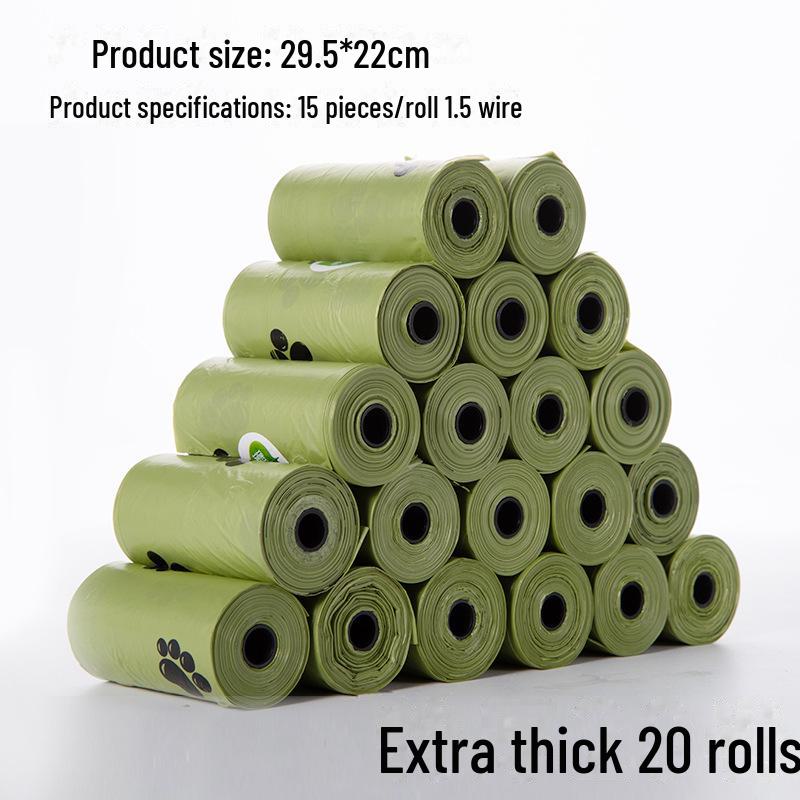 Biodegradable Dog Poop Bags & Dispenser - Thickened Pet Waste Bag Shovel & Cat Litter Solution