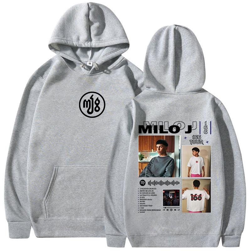 Rapper Milo J 166 Album Tour Merch Hoodies Men Women Clothing Hooded Sweatshirts Harajuku Hip Hop Oversized Pullovers Streetwear