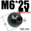 Bakelite Handle Plastic Round Ball Lever with Red Copper Core and Black Iron Core, M4-M16