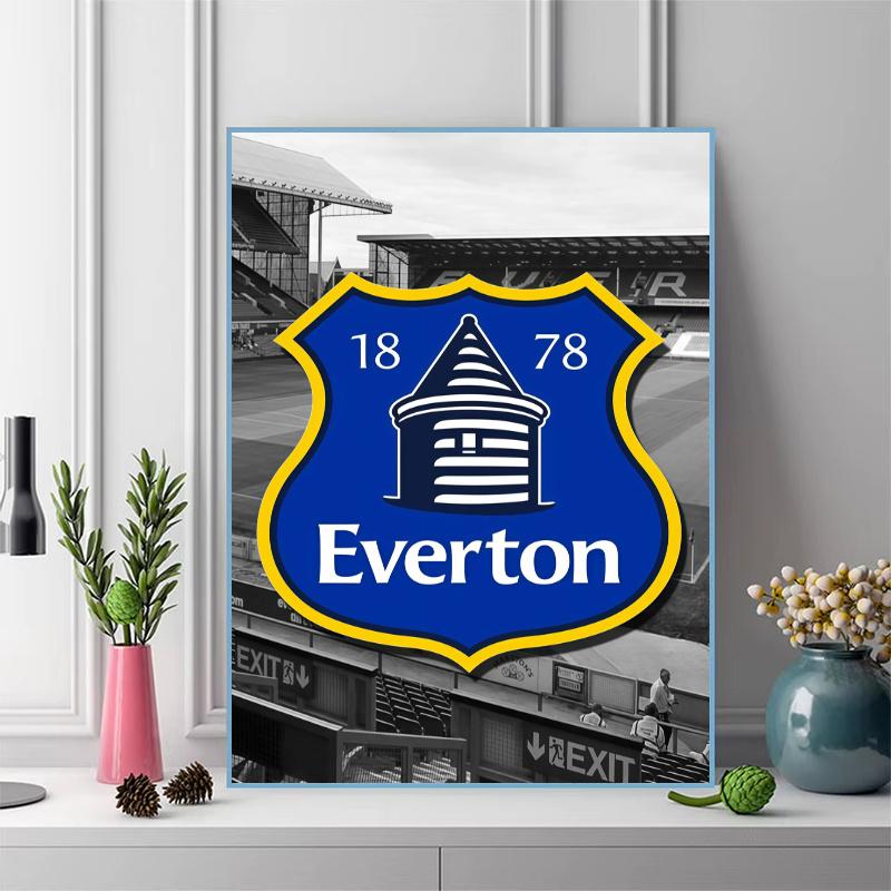 Everton FC Pattern 3pcs 100% Round Full Drill 5D DIY Diamond Painting Embroidery Cross Stitch Rhinestone Décor