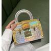 A High-end, Light Luxury, Niche Crocodile and Snake Pattern Small Box Bag with A Shoulder and Hand