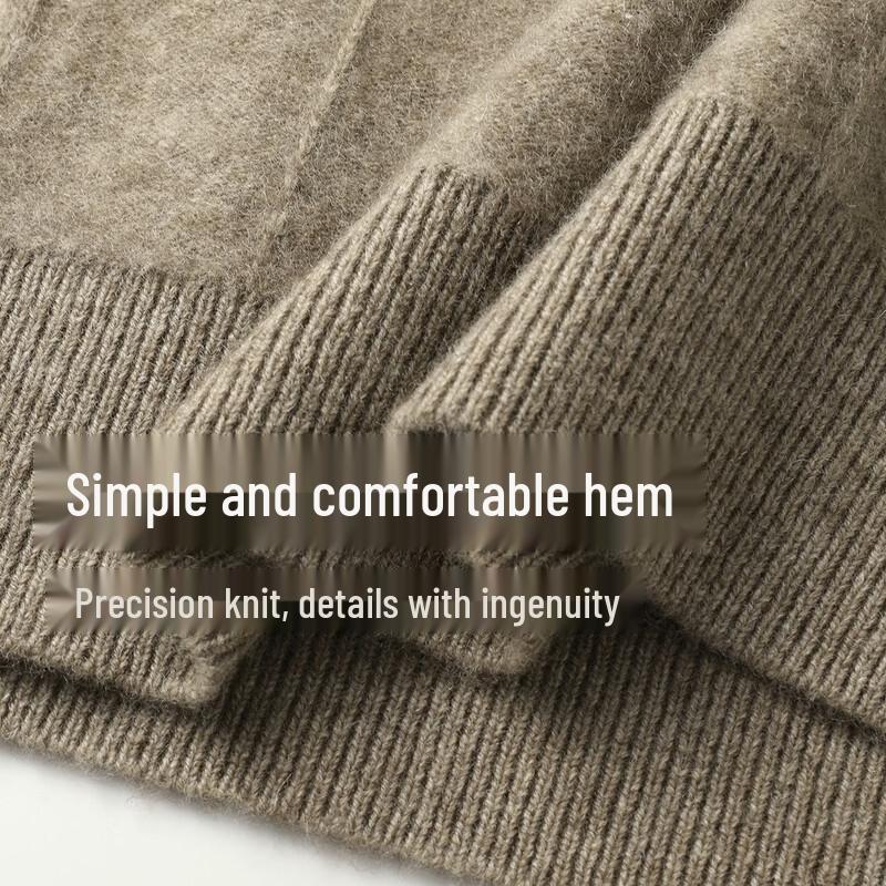 SHANSHAN Men's Merino Wool & Cashmere Blend Short Sleeve Sweater