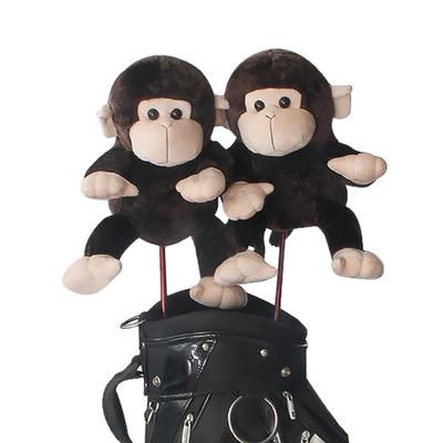 Plush Monkey Golf Club Headcover Soft Stuffed Animal Golf Club Head Cover for Driver And Woods Golfing Accessory