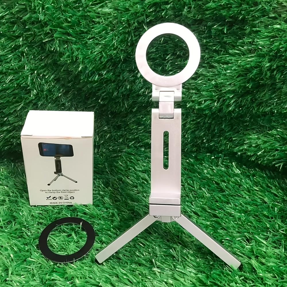 1pc Portable Magnetic Tripod Stand, Rotating Plastic/Metal Phone Holder for Travel - Use On Airplane Train Seat, Live Streaming