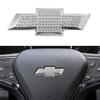 Kcwx2 Car Steering Wheel Center Emblem Logo Bling Crystal Stickers for Chevrolet Chevy Cruze Equinox Malibu Spark Sonic Captive Aveo