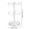 1pc Double Layered Rotating Jewelry Rack, Transparent Tree Shaped Jewelry Display Rack, Earring and Necklace Storage Rack