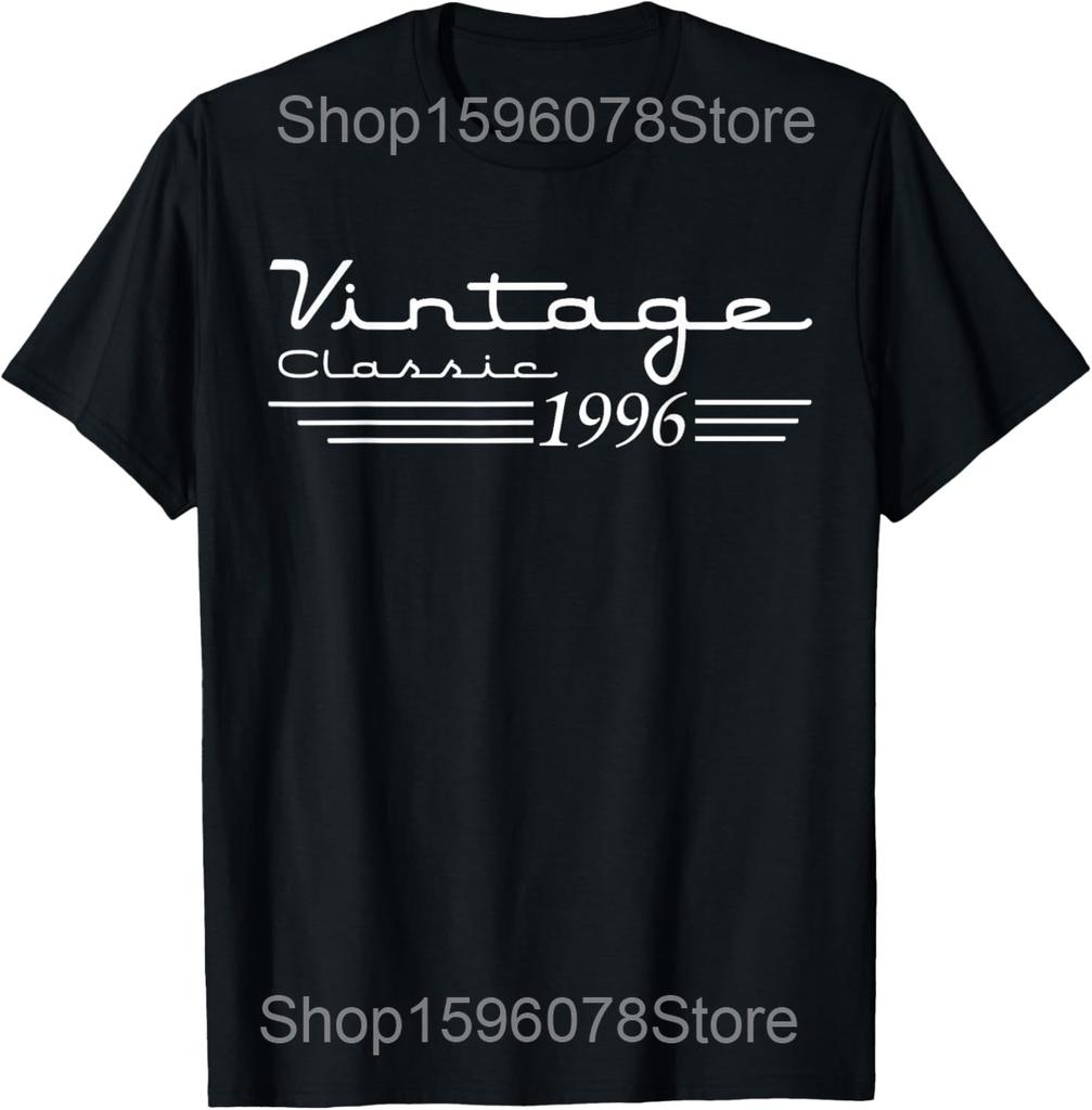 30th Birthday Vintage Born In 1996 30 Years Old Bday T Shirts Unisex Humor Streetwear Tee Shirt Short Sleeve Unisex Loose Clothing