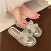 Beautiful Cool Slippers Female Summer Wear New Exquisite Fairy Beach with Skirt Flat Bottom Slippers with Water Diamonds