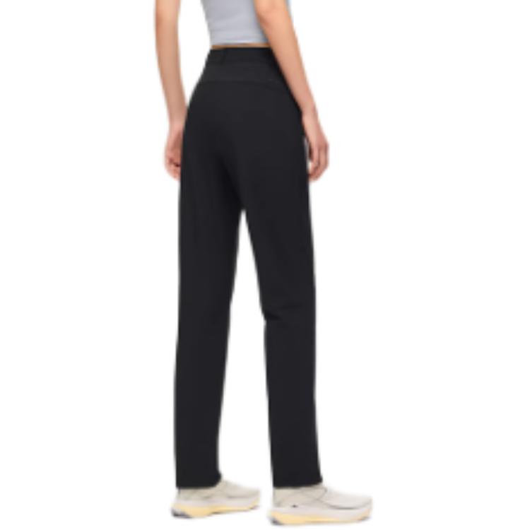 Anta Solid Color Mid-Rise Comfortable Breathable Versatile Casual Pants Women Bottoms Black 162520501-2