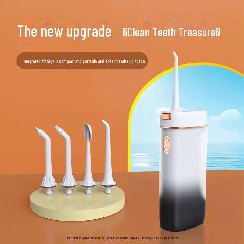 

Портативный электрический ирригатор с большим резервуаром для ортодонтического и бытового использования белый