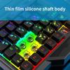 One Handed Professional Gaming Keyboard LED 35 Keys Mini Cord Mechanical Keyboard for PC Gamer Ergonomic Wrist Rest