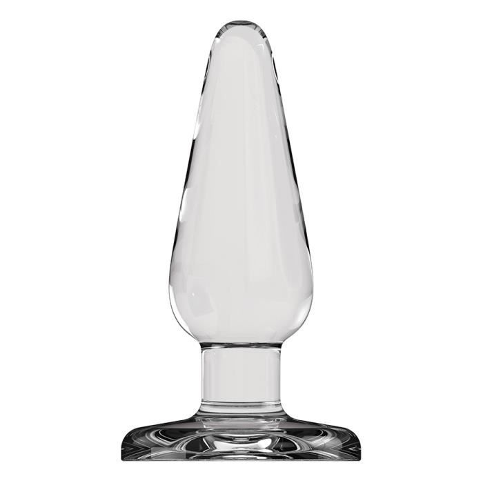 Butt Plug - PLUG & PLAY - 5” - Verre - Transparent - Ergonomique