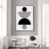 Abstract Modern Art Geometrical Shapes Poster Canvas Painting Black White Wall Art For Living Room Home Decoration Mural